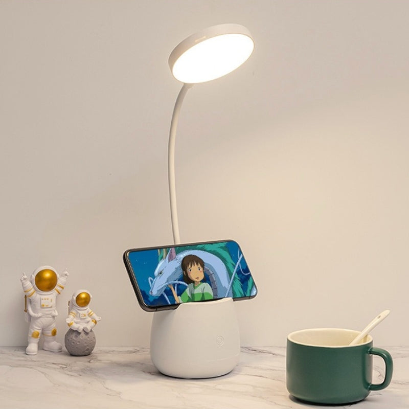 Touch Control Desk Lamp LED Table Lamp Pen Holder Phone Stand USB