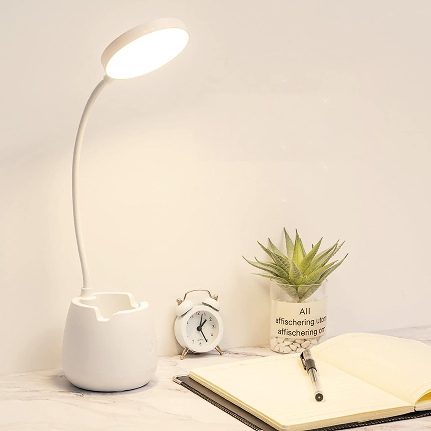Touch Control Desk Lamp LED Table Lamp Pen Holder Phone Stand USB