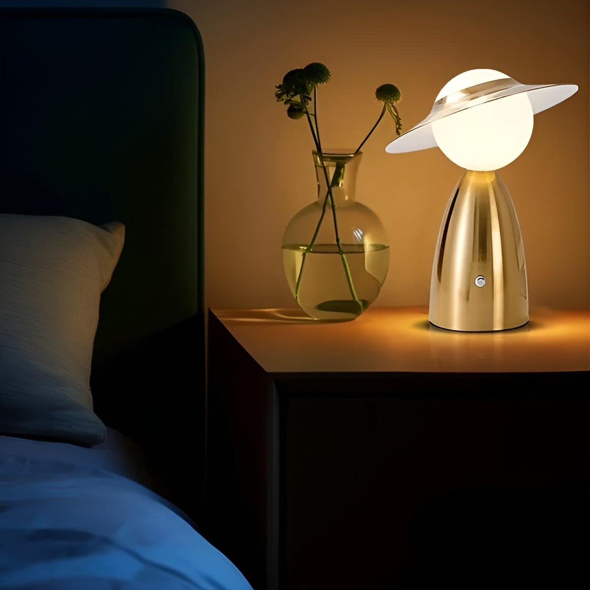 Touch Control LED Table Lamp Rechargeable Cordless Desk Lamp Dimmable Portable Bedside Night Light