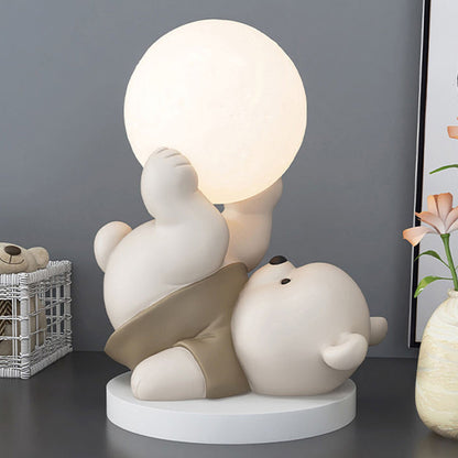 Touch-Control Upside-Down Bear LED Night Light Unique Bedside Lamp Kids Room