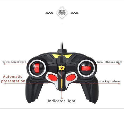 Transforming Robot Car Remote Control Toy with LED Lights