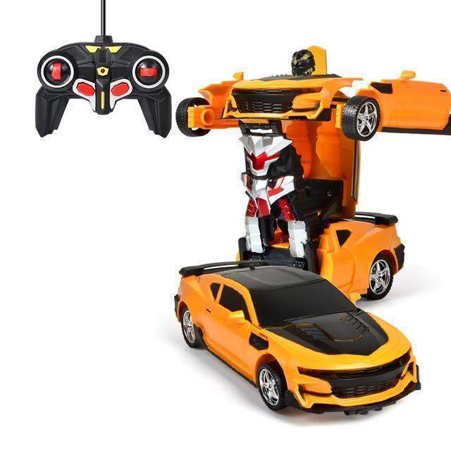 Transforming Robot Car Remote Control Toy with LED Lights