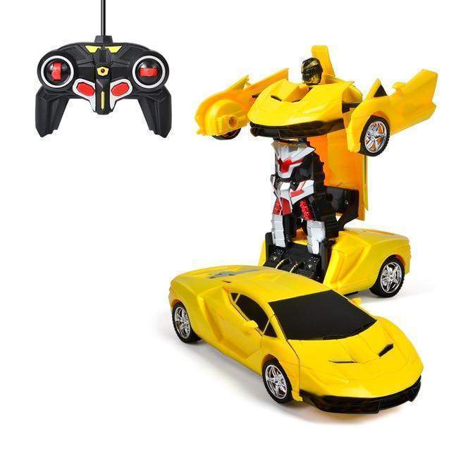 Transforming Robot Car Remote Control Toy with LED Lights