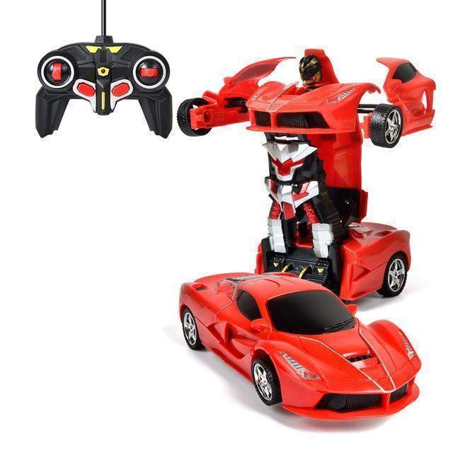 Transforming Robot Car Remote Control Toy with LED Lights