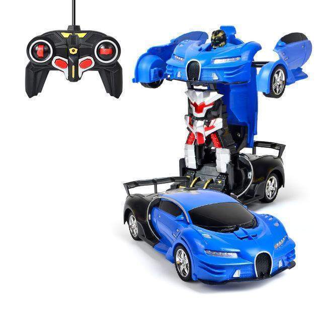 Transforming Robot Car Remote Control Toy with LED Lights