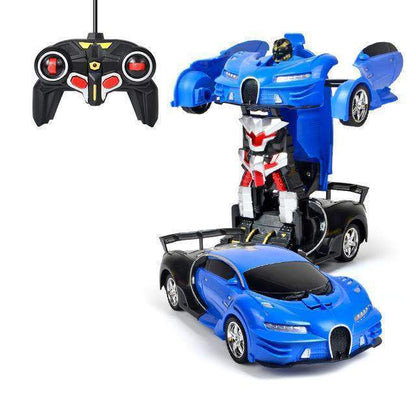 Transforming Robot Car Remote Control Toy with LED Lights
