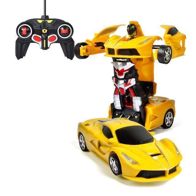 Transforming Robot Car Remote Control Toy with LED Lights