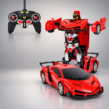 Transforming Robot Car Remote Control Toy with LED Lights