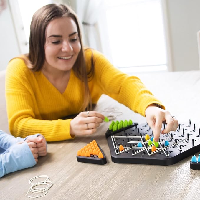Triangle Strategy Board Game Chain Triangle Chess Puzzle Game for Family Game Night