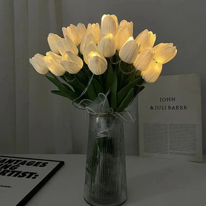Tulip LED Night Light Portable Decorative Flower Bedside Lamp Warm Ambient Light