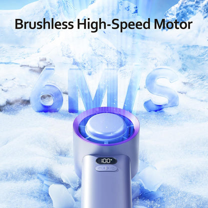 TurboJet Handheld Fan Portable High-Power Cooling Fan with USB Recharge
