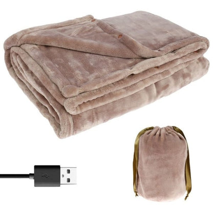 Θερμαινόμενη κουβέρτα USB, απαλό φλις, ριχτάρι, με ηλεκτρική θέρμανση και τσάντα αποθήκευσης
