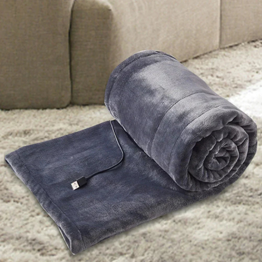 USB Heated Blanket Portable Electric Heating Blanket with 3 Heat Levels