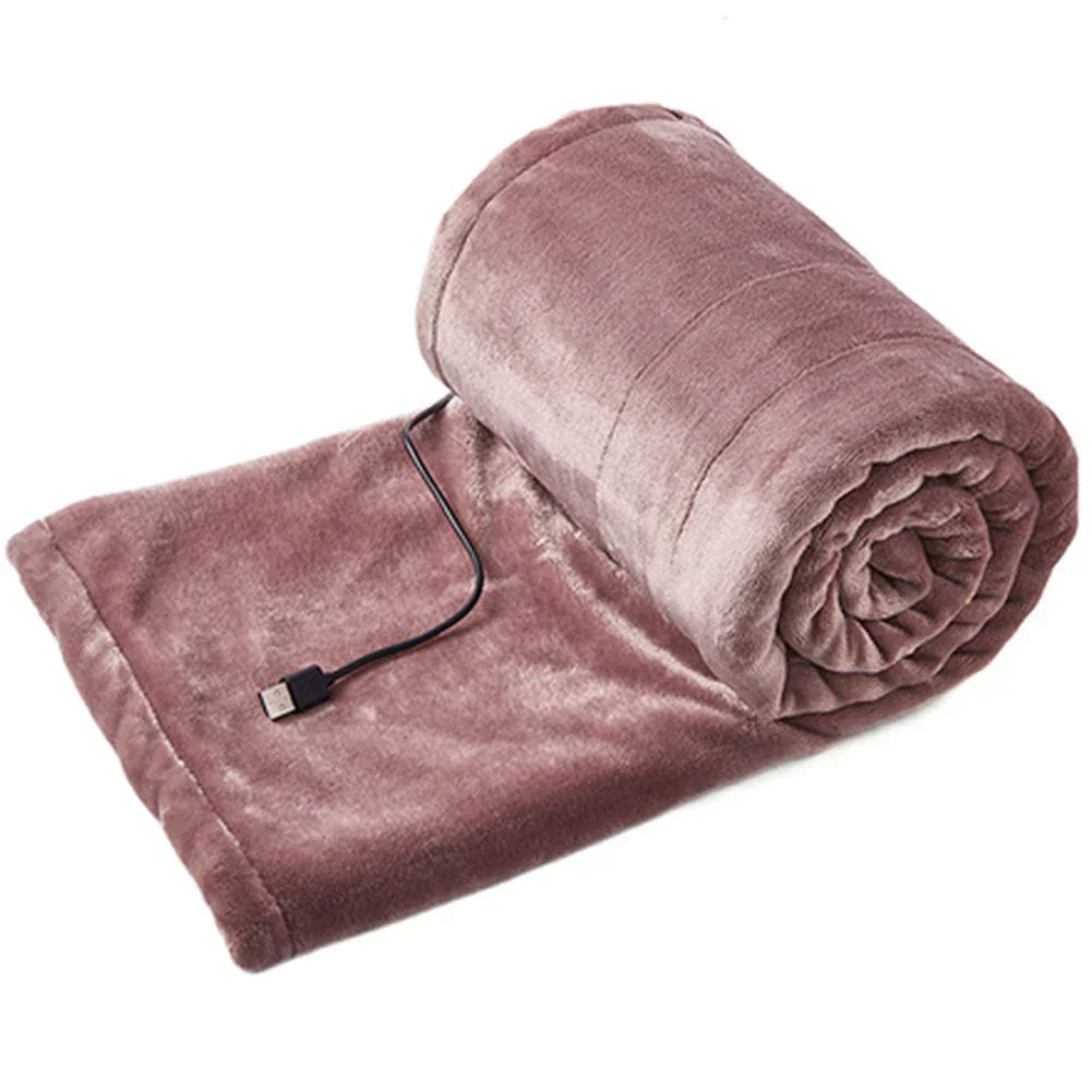 USB Heated Blanket Portable Electric Heating Blanket with 3 Heat Levels