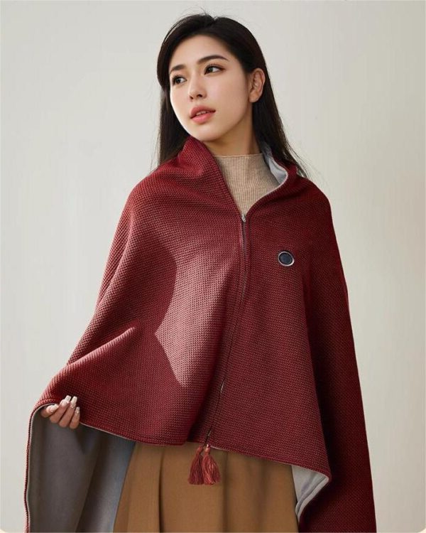 USB Heated Comfort Shawl Warming Wrap Three Heat Settings Washable Design