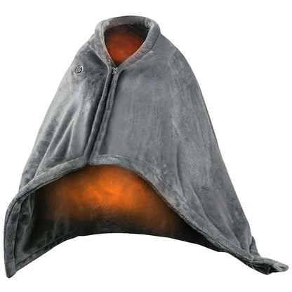 Scialle-coperta indossabile riscaldato USB con cerniera e 8 zone di riscaldamento