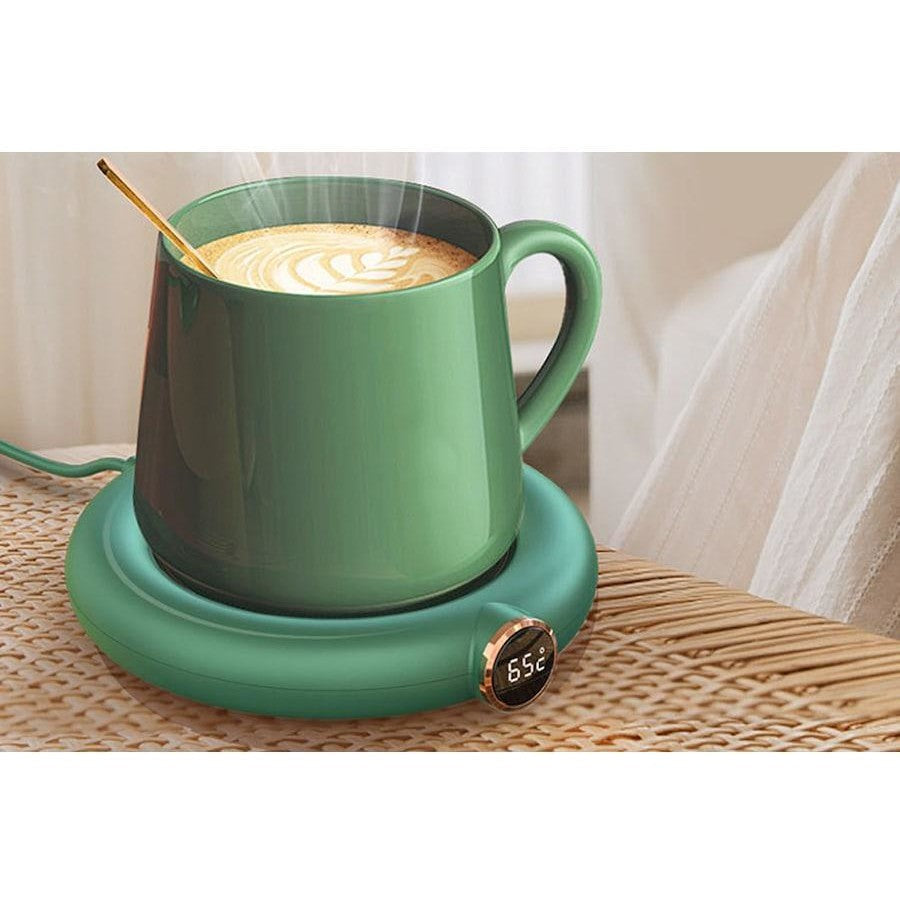 USB Mug Warmer With LED Display Adjustable Temperature Coffee Cup Heater