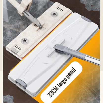 Ultra-Thin Self-Wringing Flat Mop Lightweight Floor Cleaning Tool