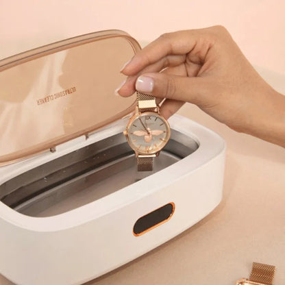 Ultrasonic Cleaner Fast and Effective Bacteria Removal for Jewelry, Glasses and Valuables