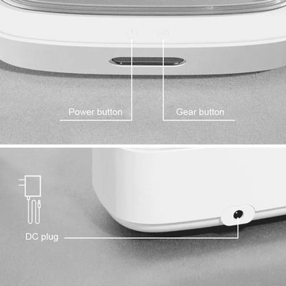 Ultrasonic Cleaner Fast and Effective Bacteria Removal for Jewelry, Glasses and Valuables