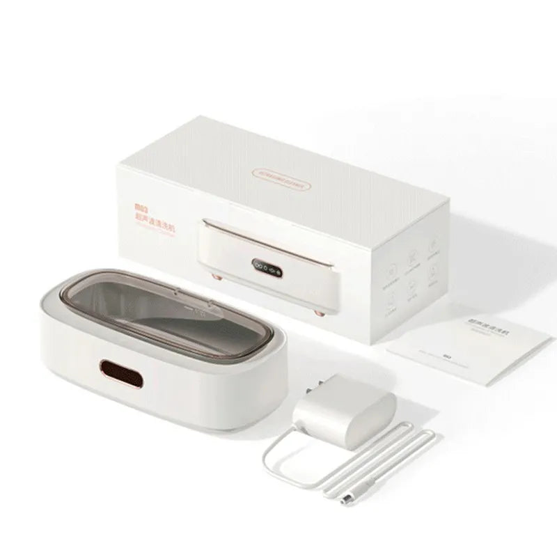 Ultrasonic Cleaner Fast and Effective Bacteria Removal for Jewelry, Glasses and Valuables