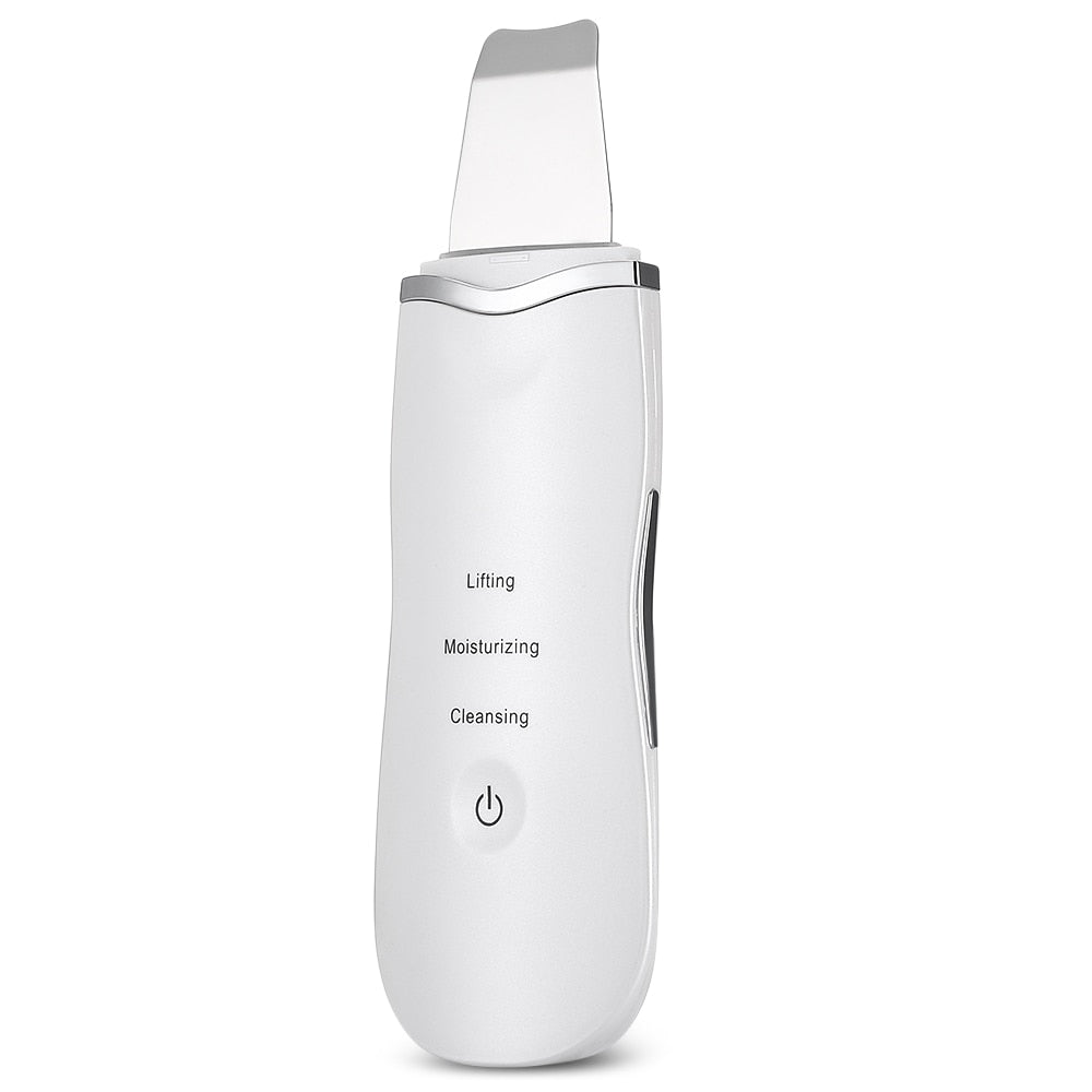 Ultrasonic Facial Skin Scrubber Deep Cleansing Peeling Device Wireless Anti-Wrinkle Skincare Tool