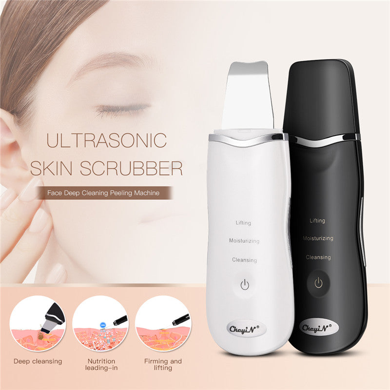 Ultrasonic Facial Skin Scrubber Deep Cleansing Peeling Device Wireless Anti-Wrinkle Skincare Tool