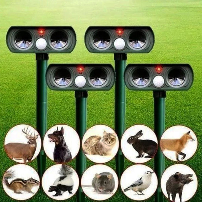 Dissuasore solare a ultrasuoni per animali con rilevamento del movimento