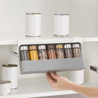 Under Shelf Kitchen Organizer Slide Out Storage Rack Under Cabinet Bottle and Kitchen Storage Organizer