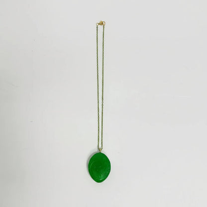 Collana con pendente verde originale, gioiello accessorio per costume cosplay di Halloween