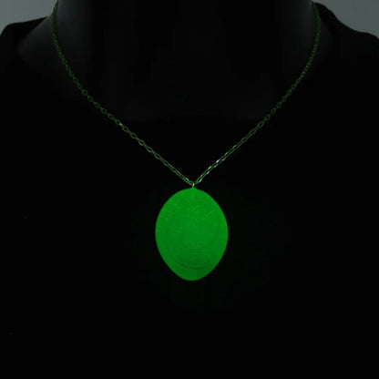 Collana con pendente verde originale, gioiello accessorio per costume cosplay di Halloween