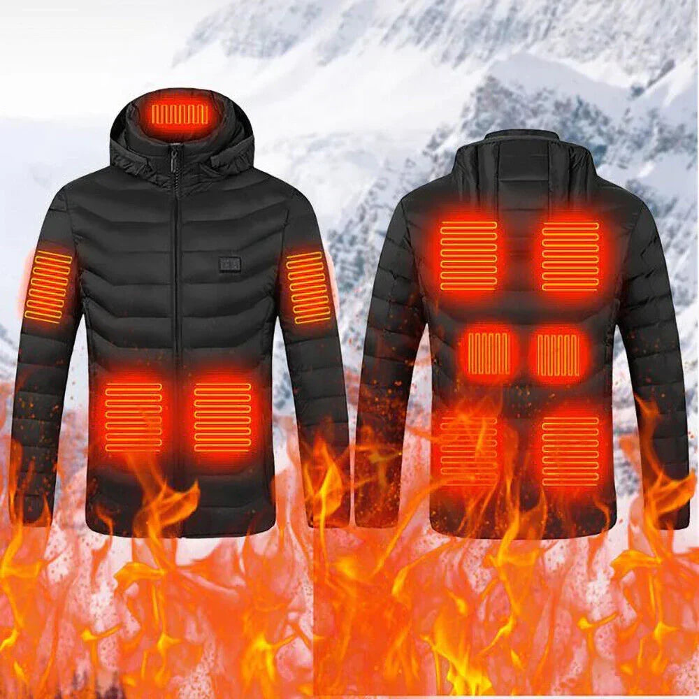 Unisex Heated Jacket USB Powered Three Heat Levels Outdoor Workwear