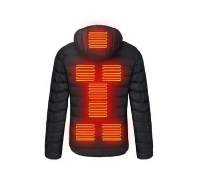 Unisex Heated Winter Jacket USB Powered Three Level Adjustable Warming Coat
