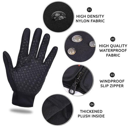 Unisex Winter Gloves Insulated Thermal Grip Touchscreen Outdoor Gloves
