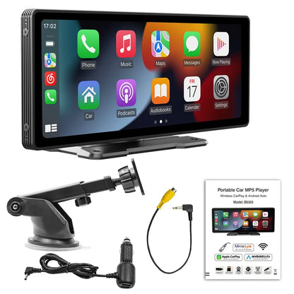 Universal 10.26 Inch Car Stereo Screen with Wireless CarPlay and Android Auto WiFi Video Player