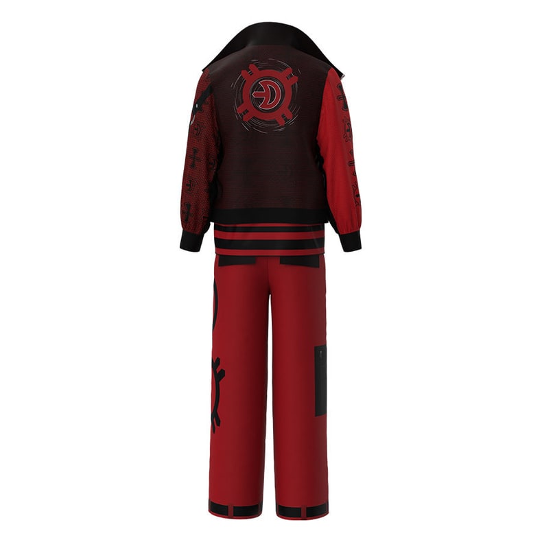 Vampire Halloween Costume Jacket T Shirt Pants Set For Kids Adults