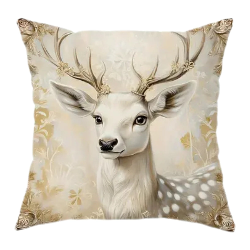 Vintage Christmas Cushion Cover Tree and Bow Pattern