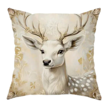 Vintage Christmas Cushion Cover Tree and Bow Pattern