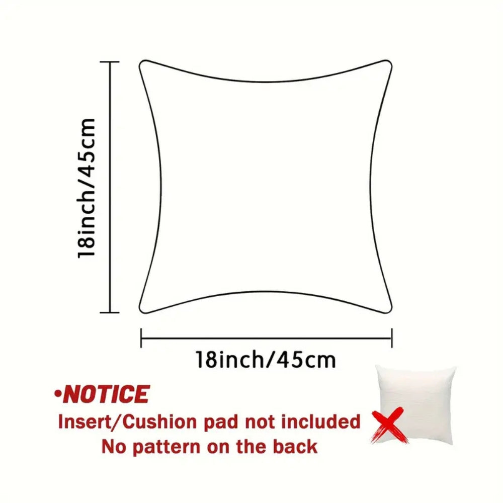 Vintage Christmas Cushion Cover Tree and Bow Pattern