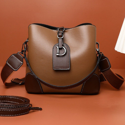 Vintage Leather Crossbody Shoulder Bag for Women Stylish Retro Handbag with Adjustable Strap