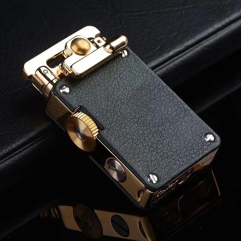 Vintage Metal Petrol Lighter Refillable Pocket Design