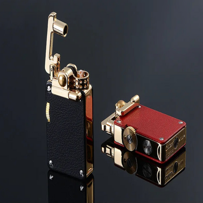 Vintage Metal Petrol Lighter Refillable Pocket Design