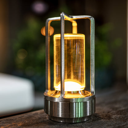 Vintage Rechargeable LED Table Lamp Touch Control Crystal Style