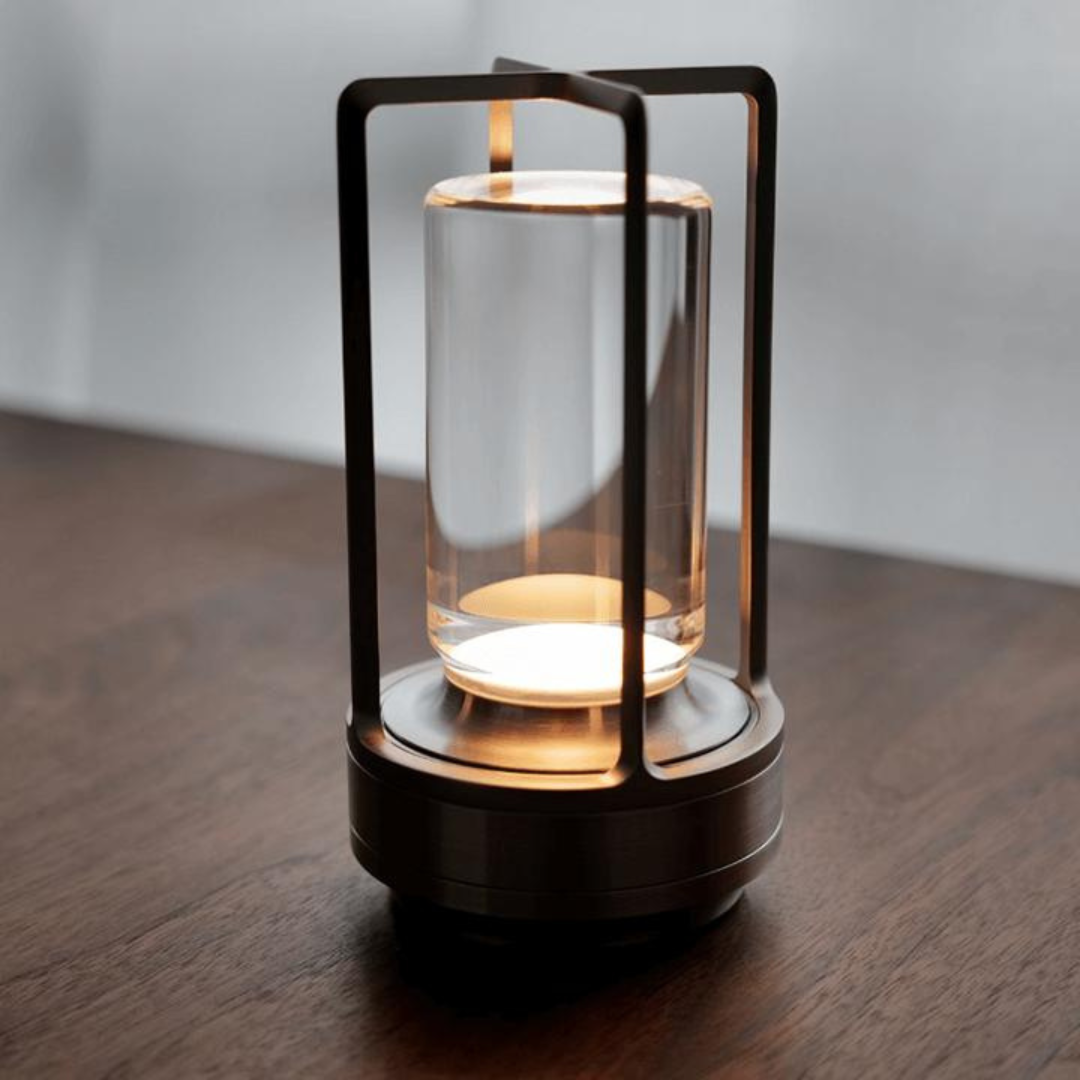 Vintage Rechargeable LED Table Lamp Touch Control Crystal Style