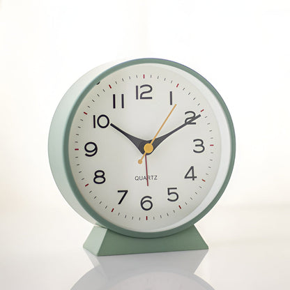 Vintage Silent Quartz Alarm Clock Analog Table Clock With Light