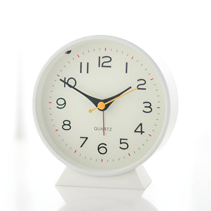 Vintage Silent Quartz Alarm Clock Analog Table Clock With Light