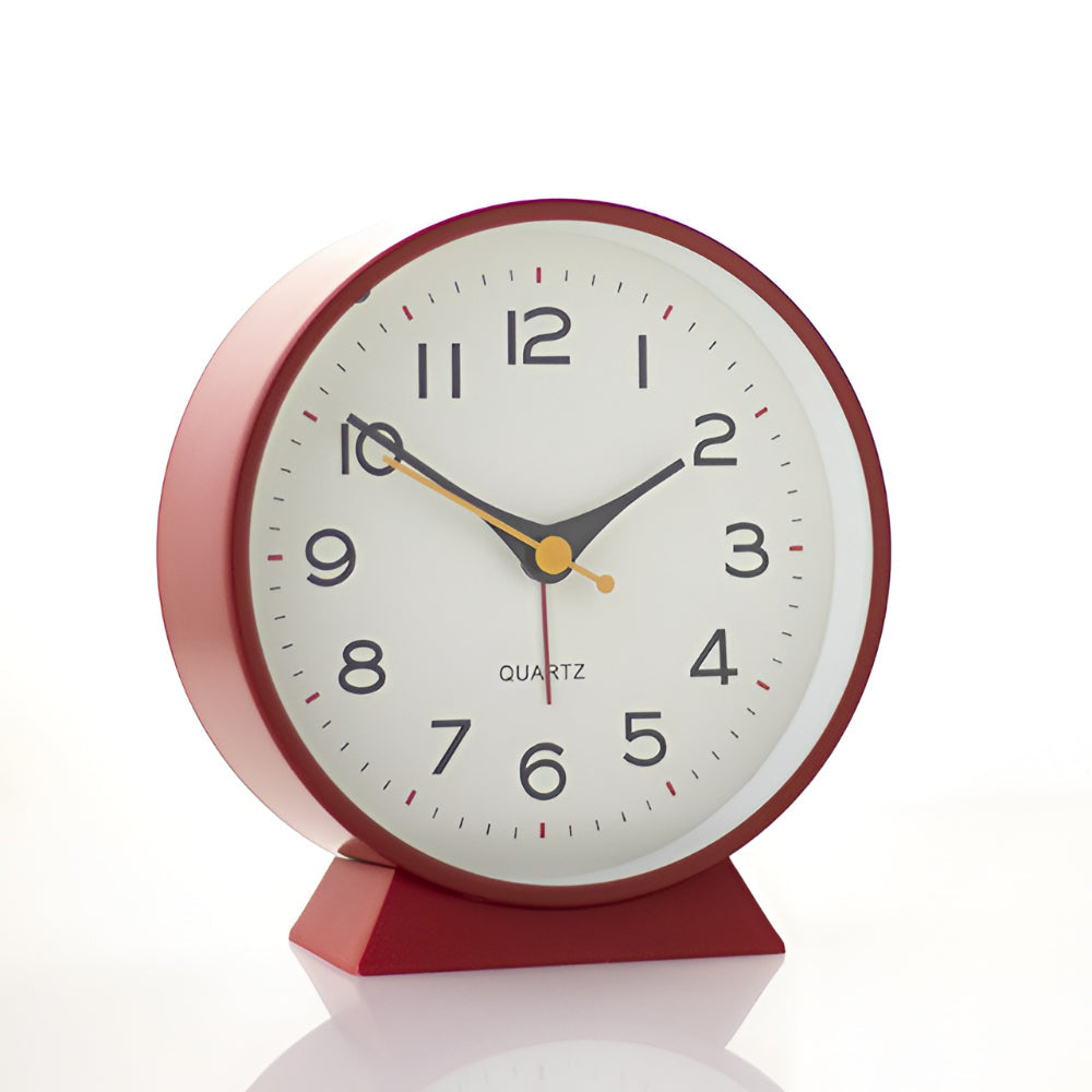 Vintage Silent Quartz Alarm Clock Analog Table Clock With Light