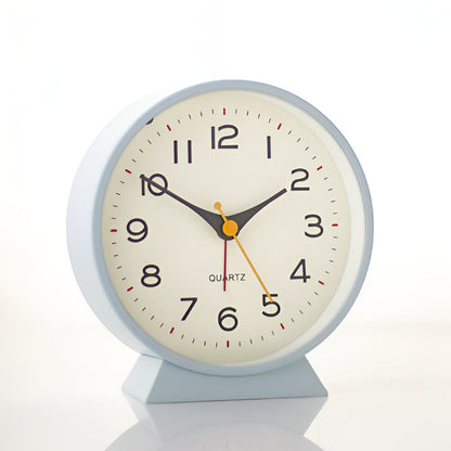 Vintage Silent Quartz Alarm Clock Analog Table Clock With Light
