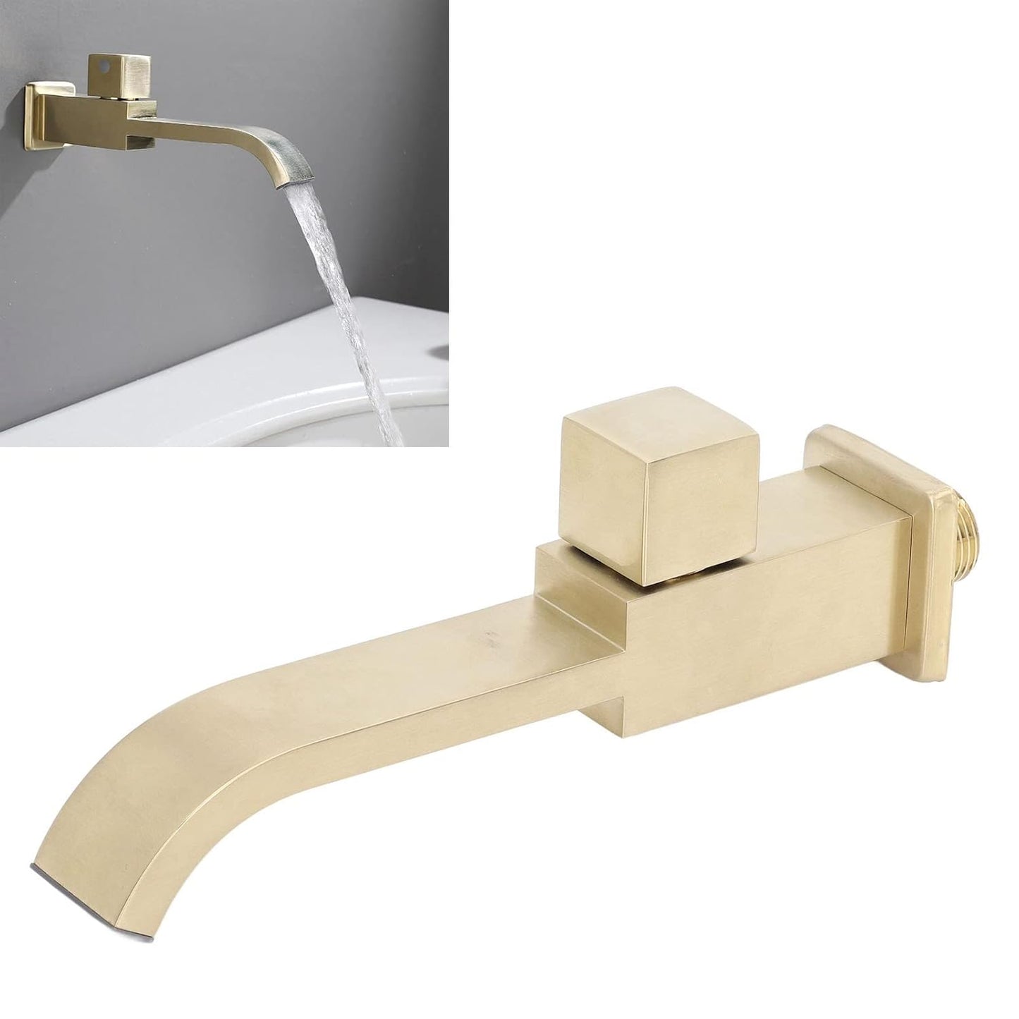 Wall Mounted Bathroom Faucet Minimalist Modern Basin Tap