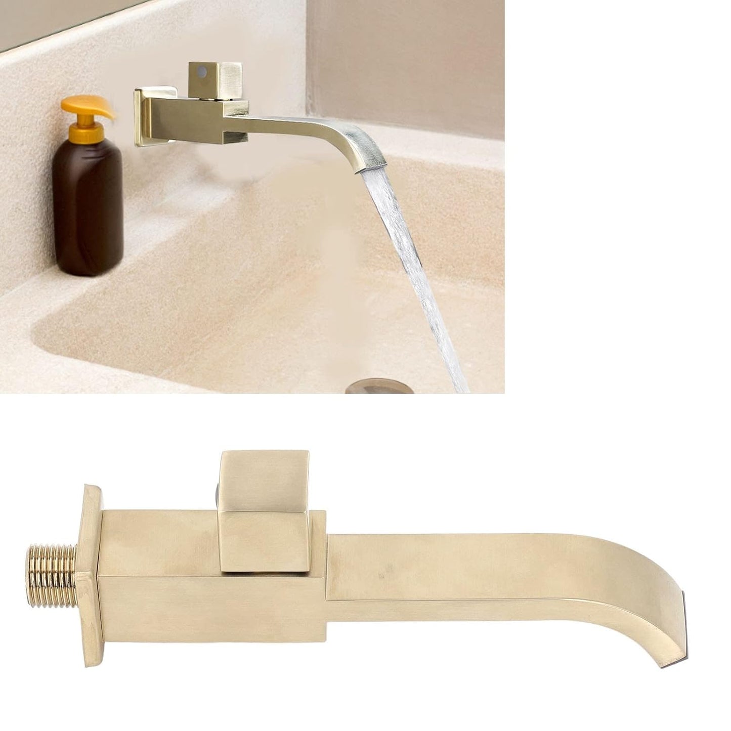 Wall Mounted Bathroom Faucet Minimalist Modern Basin Tap